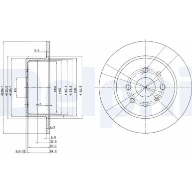 Delphi | Bremsscheibe | BG3141