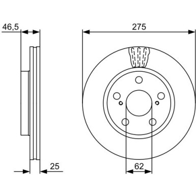 BOSCH | Bremsscheibe | 0 986 479 428