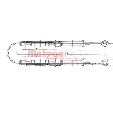Metzger | Seilzug, Feststellbremse | 12.102E