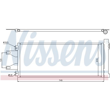 Nissens | Kondensator, Klimaanlage | 94986