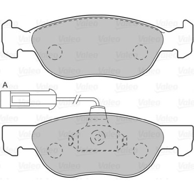 Valeo | Bremsbelagsatz, Scheibenbremse | 598041