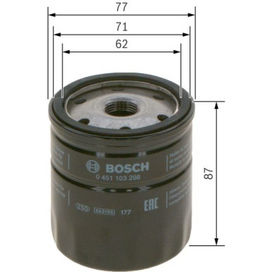 BOSCH 0 451 103 298 Ölfilter