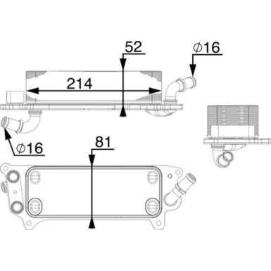 Mahle | Ölkühler, Automatikgetriebe | CLC 77 000P