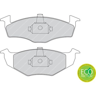 Ferodo | Bremsbelagsatz, Scheibenbremse | FDB1101