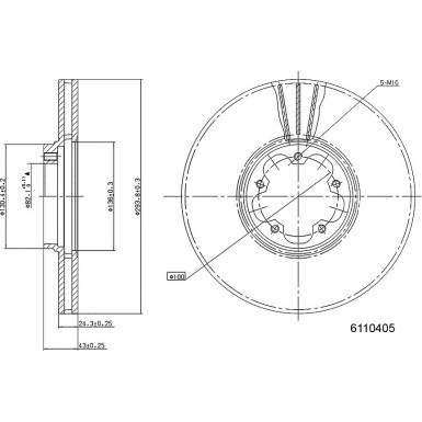 Metzger | Bremsscheibe | 6110405