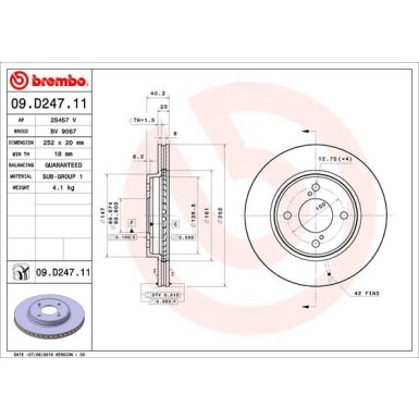 Brembo | Bremsscheibe | 09.D247.11