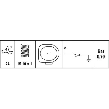Hella | Öldruckschalter | 6ZL 008 280-031