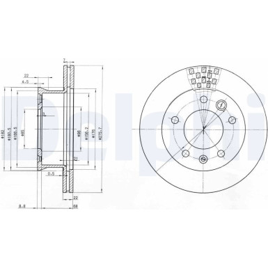 Delphi | Bremsscheibe | BG3236