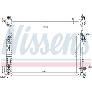 Nissens | Kühler, Motorkühlung | 630703