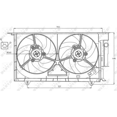 NRF | Lüfter, Motorkühlung | 47075
