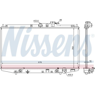 Nissens | Kühler, Motorkühlung | 68117