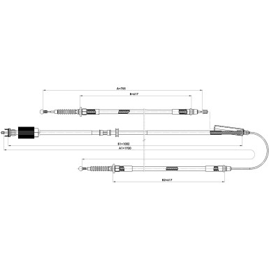 Metzger | Seilzug, Feststellbremse | 11.5840 Metzger | Seilzug, Feststellbremse | 11.5840