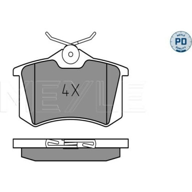 Meyle | Bremsbelagsatz, Scheibenbremse | 025 209 6115/PD