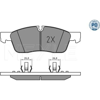 Meyle | Bremsbelagsatz, Scheibenbremse | 025 251 9219/PD