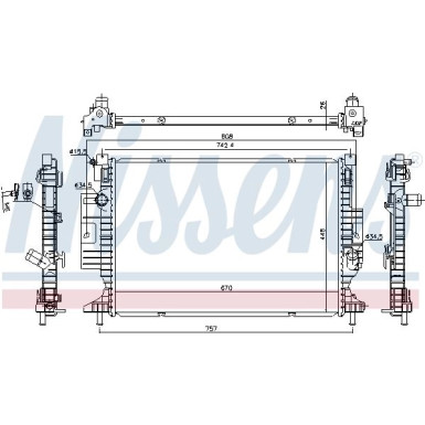Nissens | Kühler, Motorkühlung | 606215