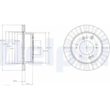 Delphi | Bremsscheibe | BG4331