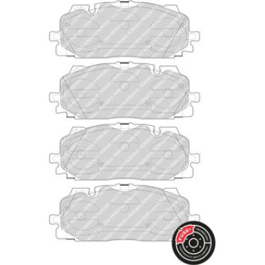 Ferodo | Bremsbelagsatz, Scheibenbremse | FDB4967