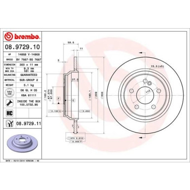 Brembo | Bremsscheibe | 08.9729.11