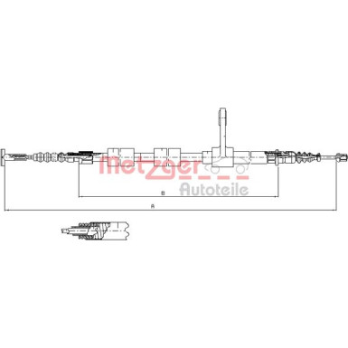 Metzger | Seilzug, Feststellbremse | 251.33