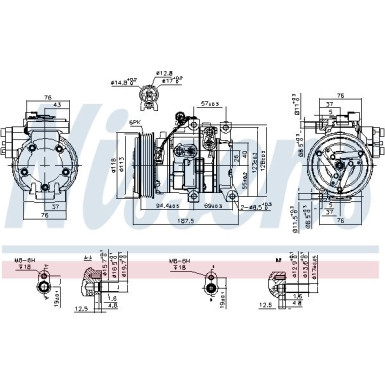 Nissens | Kompressor, Klimaanlage | 89533