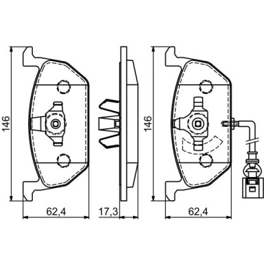 BOSCH | Bremsbelagsatz, Scheibenbremse | 0 986 494 721