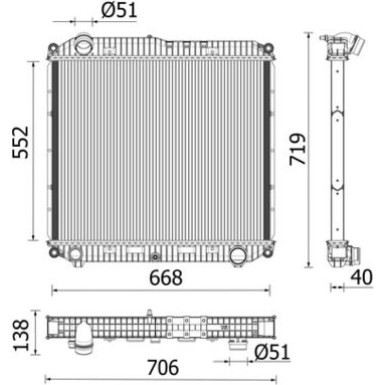 Mahle | Kühler, Motorkühlung | CR 2608 000P