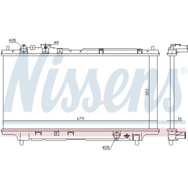 Nissens | Kühler, Motorkühlung | 62383A