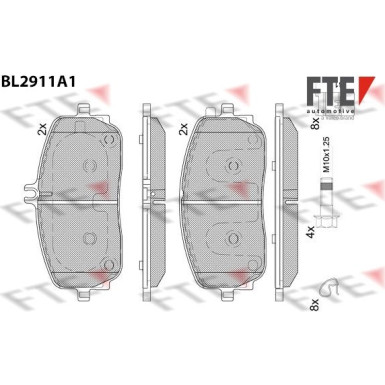 FTE | Bremsbelagsatz, Scheibenbremse | 9011153