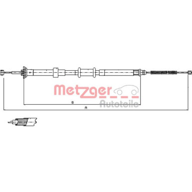 Metzger | Seilzug, Feststellbremse | 12.0725