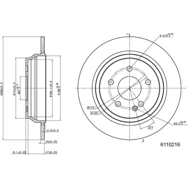 Metzger | Bremsscheibe | 6110126