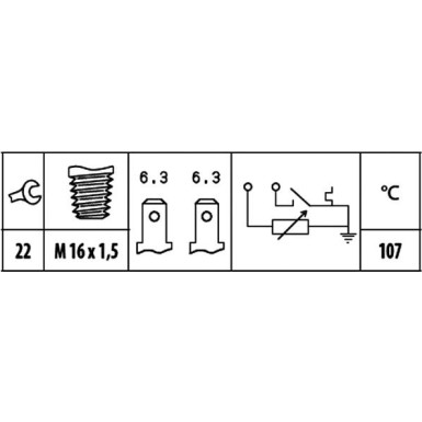 Hella | Sensor, Kühlmitteltemperatur | 6PT 009 309-531