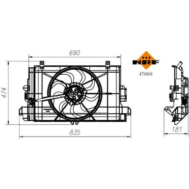 NRF | Lüfter, Motorkühlung | 470068