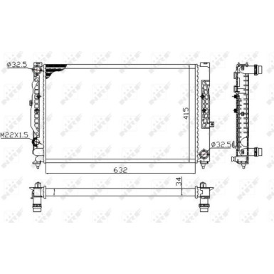 NRF | Kühler, Motorkühlung | 539504A