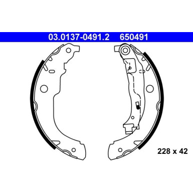 ATE | Bremsbackensatz | 03.0137-0491.2