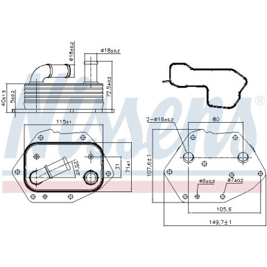 Nissens | Ölkühler, Motoröl | 90808
