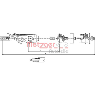 Metzger | Seilzug, Kupplungsbetätigung | 11.2254