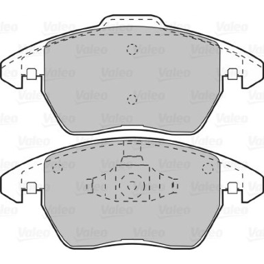 Valeo | Bremsbelagsatz, Scheibenbremse | 598715