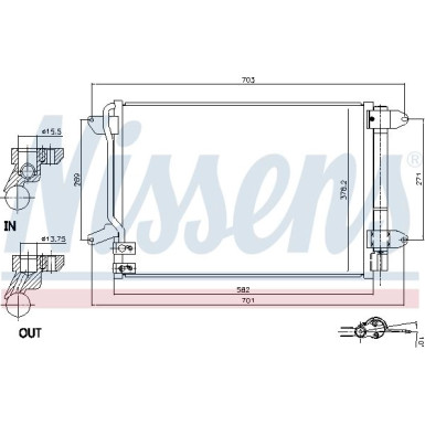 Nissens | Kondensator, Klimaanlage | 940238