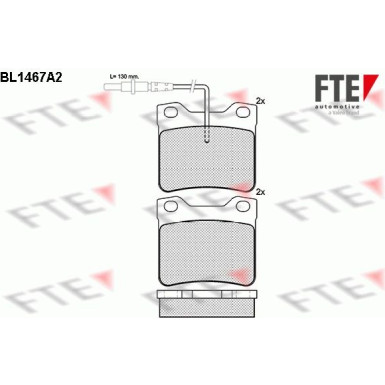 FTE | Bremsbelagsatz, Scheibenbremse | 9010197