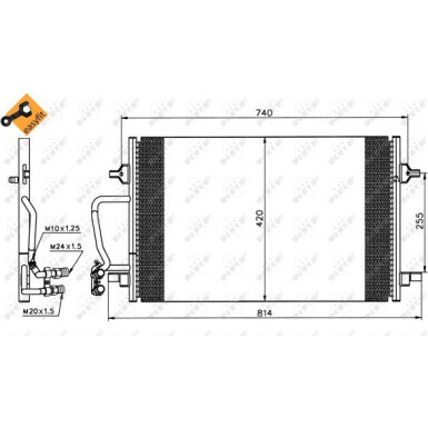 NRF | Kondensator, Klimaanlage | 35226