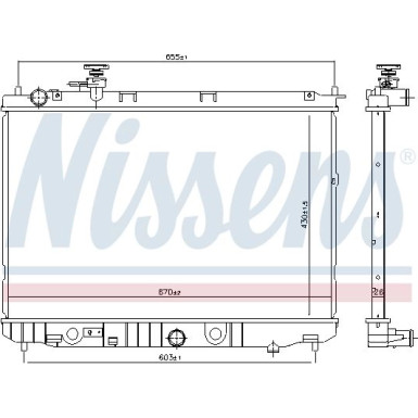 Nissens | Kühler, Motorkühlung | 66776