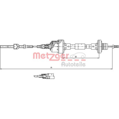 Metzger | Seilzug, Kupplungsbetätigung | 11.2561