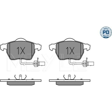 Meyle | Bremsbelagsatz, Scheibenbremse | 025 230 1820/PD