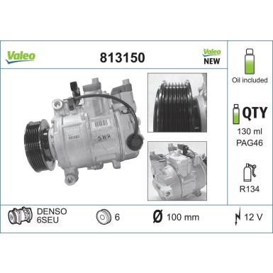 Valeo | Kompressor, Klimaanlage | 813150