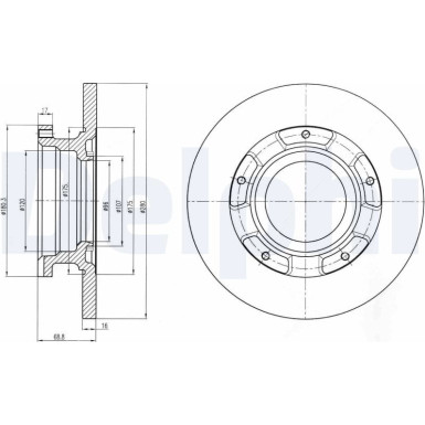 Delphi | Bremsscheibe | BG4008