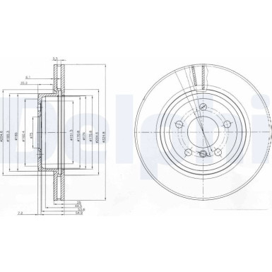 Delphi | Bremsscheibe | BG3938