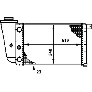 Mahle | Kühler, Motorkühlung | CR 617 000S