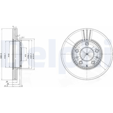 Delphi | Bremsscheibe | BG3874