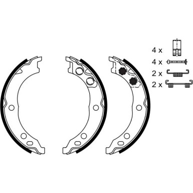 BOSCH | Bremsbackensatz, Feststellbremse | 0 986 487 712