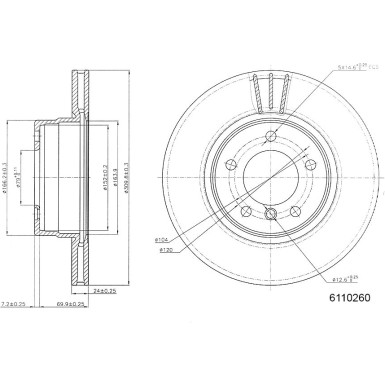 Metzger | Bremsscheibe | 6110260